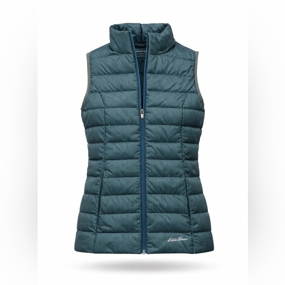 Eddie Bauer Jackets & Blazers - Eddie Bauer Women’s EB650 Down Vest Teal Herringbone – Size Small
